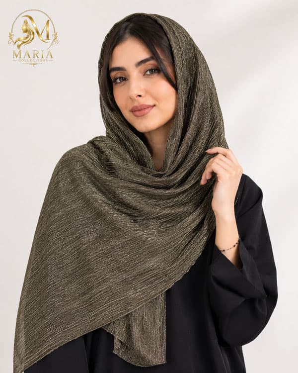 شال شاین حریر زنانه رنگ سبز